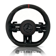 Mercedes-Benz Steering Wheel (Carbon Fiber+Perforated Leather) #Q23 by CARBONISE