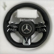 Mercedes-Benz Steering Wheel (Smooth Leather+Perforated Leather) #Q25 by CARBONISE