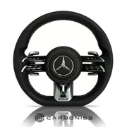 Mercedes-Benz Steering Wheel (Smooth Leather+Perforated Leather) #Q25 by CARBONISE