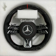Mercedes-Benz Steering Wheel (Forged Carbon Fiber+Perforated Leather)#Q26 by CARBONISE