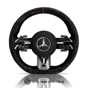 Mercedes-Benz Steering Wheel (Forged Carbon Fiber+Perforated Leather)#Q26 by CARBONISE