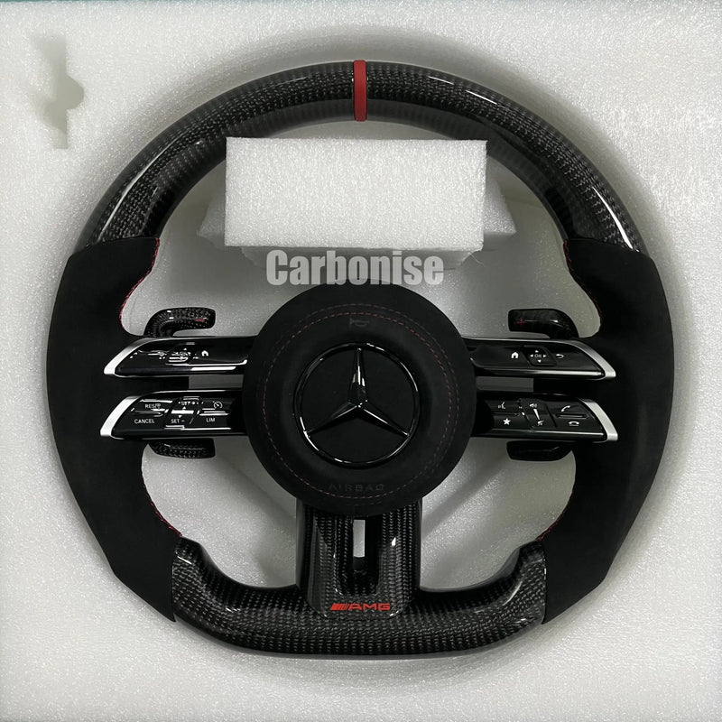 Mercedes-Benz Steering Wheel (Carbon Fiber+Alcantara) #Q27 by CARBONISE