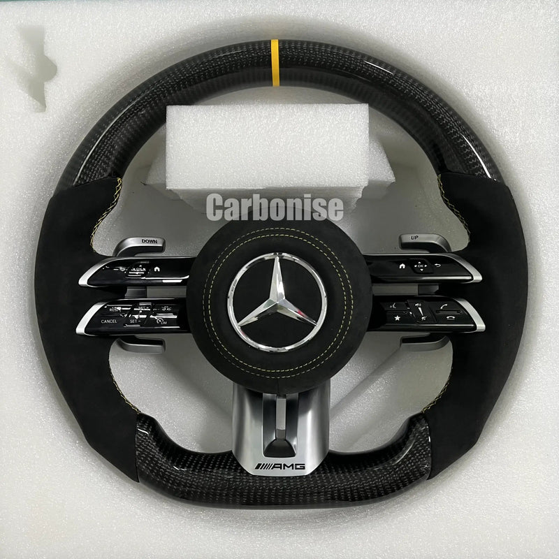 Mercedes-Benz Steering Wheel (Carbon Fiber+Alcantara) #Q28 by CARBONISE