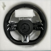Mercedes-Benz Steering Wheel (Carbon Fiber+Perforated Leather) #Q3 by CARBONISE