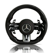 Mercedes-Benz Steering Wheel (Carbon Fiber+Perforated Leather) #Q30 by CARBONISE