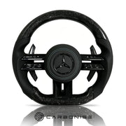 Mercedes-Benz Steering Wheel (Forged Carbon Fiber+Perforated Leather) #Q32 by CARBONISE