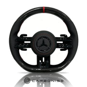 Mercedes-Benz Steering Wheel (Carbon Fiber+Perforated Leather) #Q34 by CARBONISE