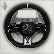 Mercedes-Benz Steering Wheel (Smooth Leather+Alcantara) #Q35 by CARBONISE
