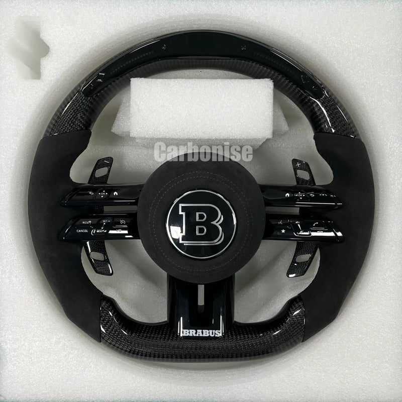 Mercedes-Benz Steering Wheel (Carbon Fiber+Alcantara) #Q37 by CARBONISE