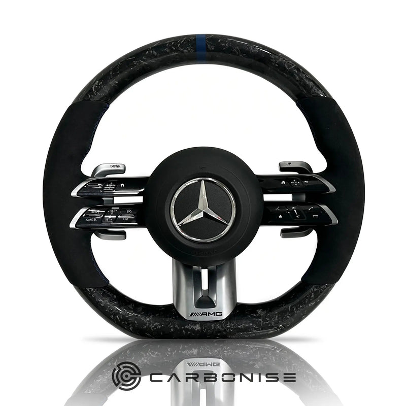 Mercedes-Benz Steering Wheel (Forged Carbon Fiber+Alcantara) #Q42 by CARBONISE