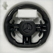 Mercedes-Benz Steering Wheel (Carbon Fiber+Perforated Leather) #Q44 by CARBONISE