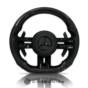 Mercedes-Benz Steering Wheel (Carbon Fiber+Perforated Leather) #Q44 by CARBONISE