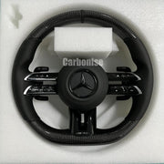 Mercedes-Benz Steering Wheel (Carbon Fiber+Perforated Leather) #Q49 by CARBONISE