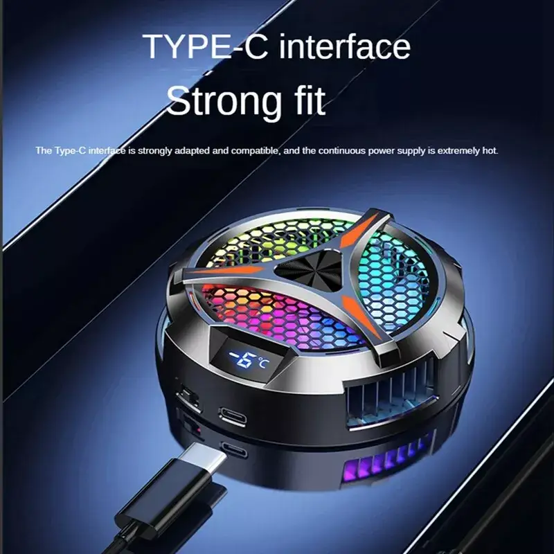 Tablet Radiator Tablet Cooler RGB Lighting 10cm Magnetic by salelink.co.nz