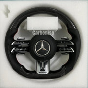 Mercedes-Benz Steering Wheel (Carbon Fiber+Perforated Leather) #Q5 by CARBONISE