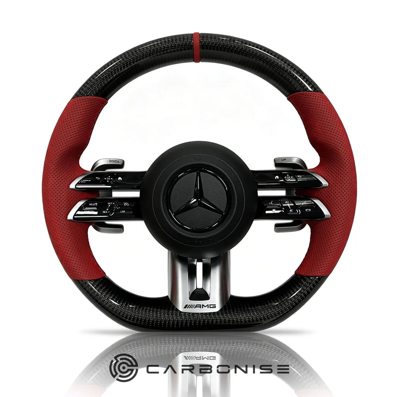 Mercedes-Benz Steering Wheel (Carbon Fiber+Perforated Leather) #Q53 by CARBONISE