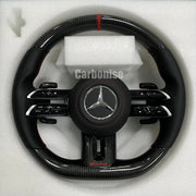 Mercedes-Benz Steering Wheel (Carbon Fiber+Perforated Leather) #Q55 by CARBONISE