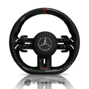 Mercedes-Benz Steering Wheel (Carbon Fiber+Perforated Leather) #Q55 by CARBONISE