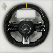 Mercedes-Benz Steering Wheel (Carbon Fiber+Perforated Leather) #Q6 by CARBONISE