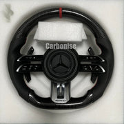Mercedes-Benz Steering Wheel (Carbon Fiber+Perforated Leather) #Q7 by CARBONISE