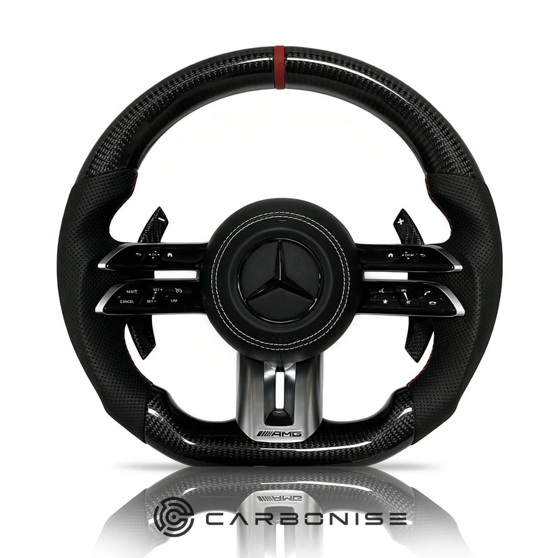 Mercedes-Benz Steering Wheel (Carbon Fiber+Perforated Leather) #Q7 by CARBONISE