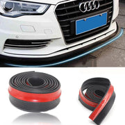Car Front Bumper Lip Skirt Protector Splitter Body Spoiler Rubber Universal 2.5M by salelink.co.nz