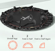 48'' Foldable Trampoline Rebounder with Adjustable Handle by salelink.co.nz