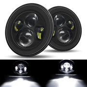 Pair 7'' Inch Round LED Headlights For Jeep Wrangler TJ JK 1997-2017 Motorcycle by salelink.co.nz