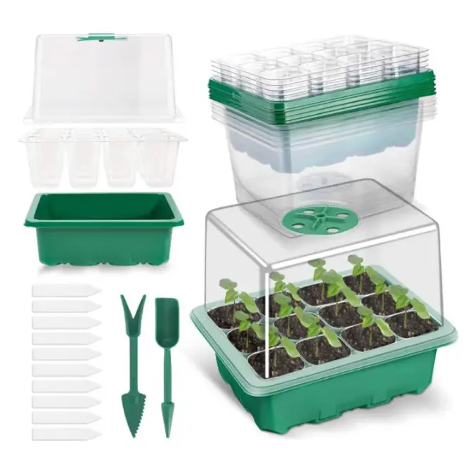 10 Packs Heightened Seed Box Seed Starter Tray Propagator by salelink.co.nz