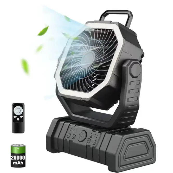 Portable Tent Camping Fan Desk Fan LED Lantern by salelink.co.nz
