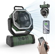 LED Camping Fan 20000mAh Rechargeable Power Bank Remote by salelink.co.nz