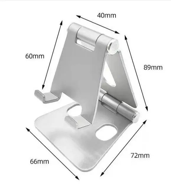 Universal Folding Aluminum Tablet Mount Holder Stand For Smartphones and Tablets Sliver by salelink.co.nz