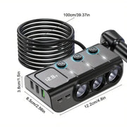 PD Fast Charging Car Lighter Adapter Splitter Cigarette Lighter Socket by salelink.co.nz