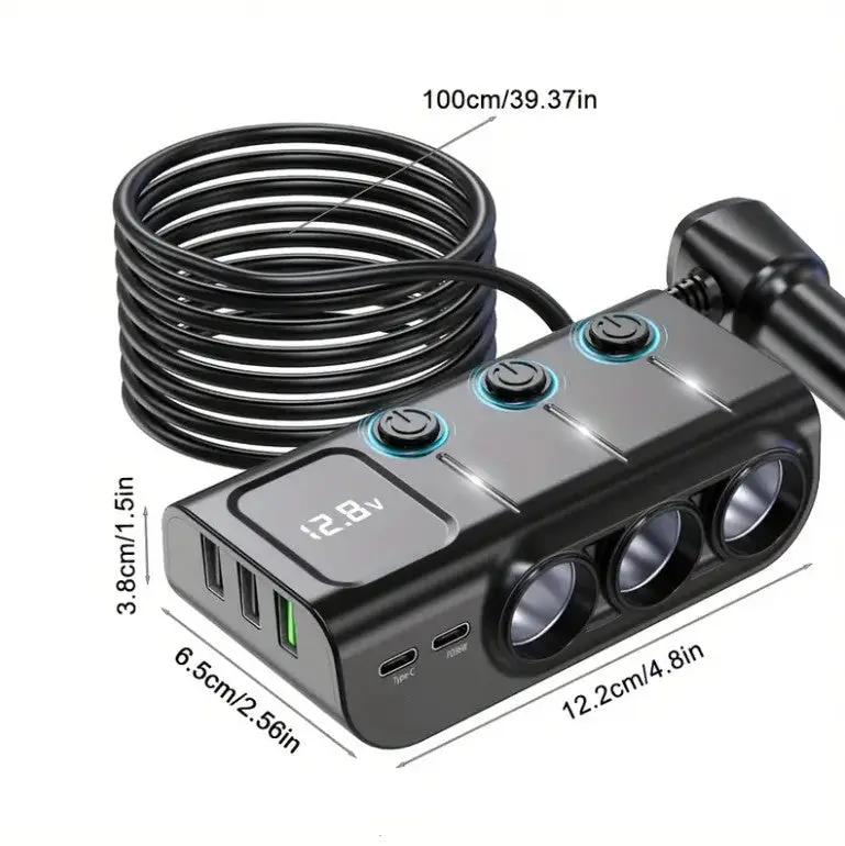 PD Fast Charging Car Lighter Adapter Splitter Cigarette Lighter Socket by salelink.co.nz