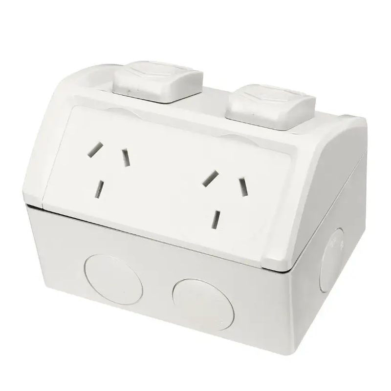 Weatherproof Double GPO Power Point Outlet 10Amp IP53 by salelink.co.nz