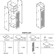 Bathroom Storage Cabinet Shelf Corner Organiser by salelink.co.nz
