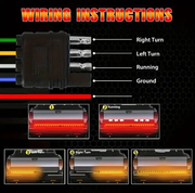 LED Tailgate Light Bar Strip 12V Flexible Switchback Red Amber Turn Signal Light by salelink.co.nz