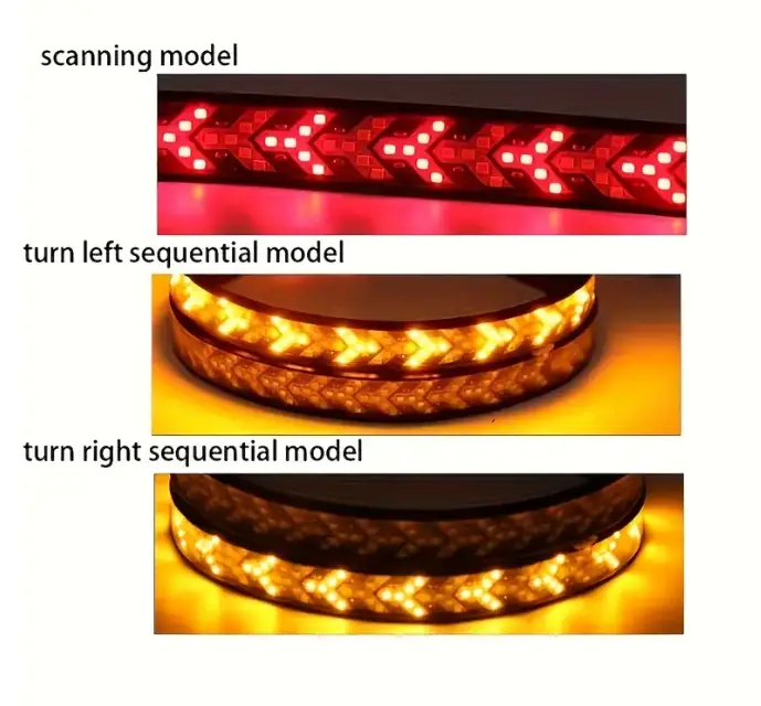 LED Tailgate Light Bar Strip 12V Flexible Switchback Red Amber Turn Signal Light by salelink.co.nz