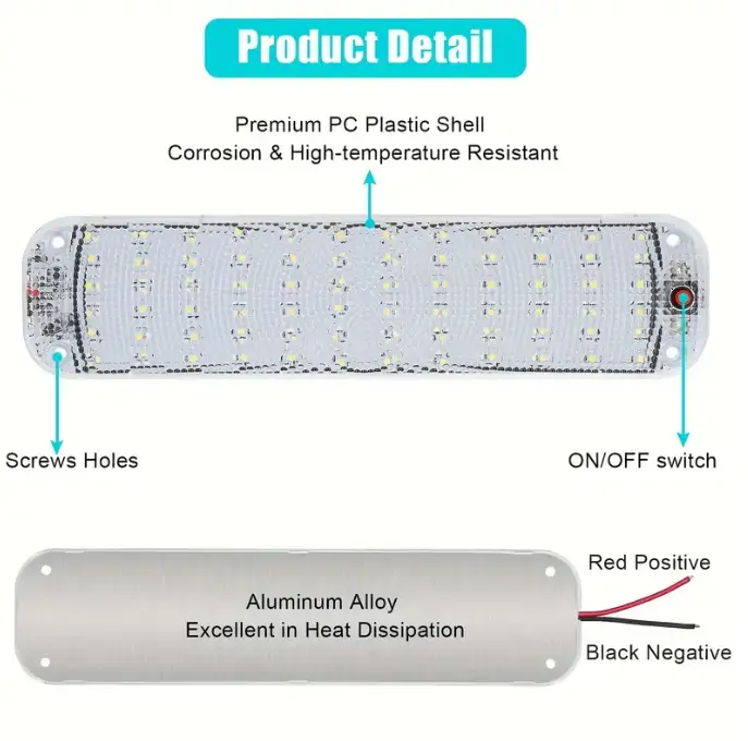 12V 24V LED Car Interior Lights Roof Doom Light White Camper Van Boat Caravan by salelink.co.nz