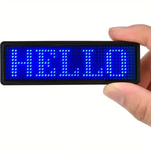 LED Name Badge Tag - Blue by salelink.co.nz