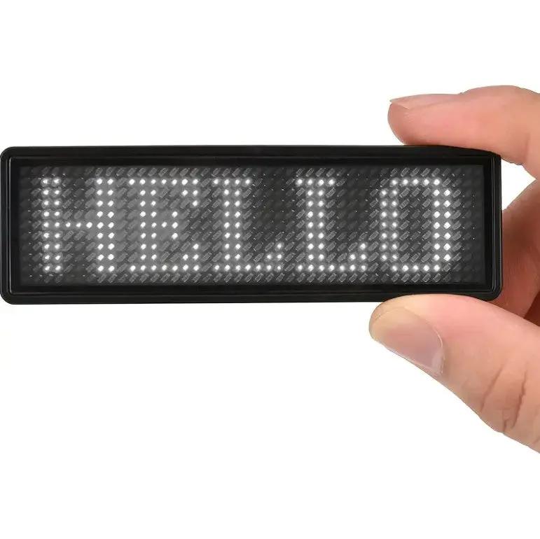 LED Name Badge Tag - White by salelink.co.nz