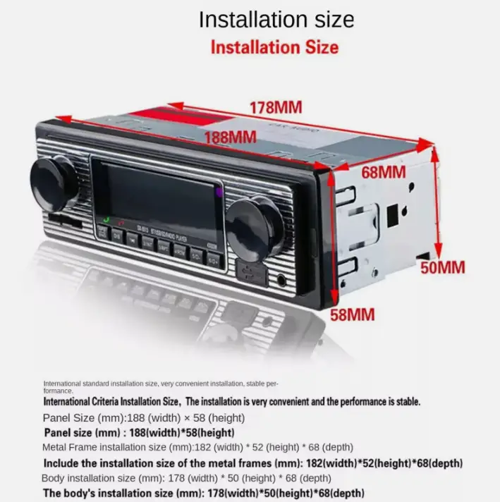 Bluetooth Radio Car Stereo Player by salelink.co.nz