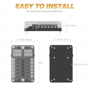 12 Way Fuse Block Blade Fuse Box Holder by salelink.co.nz