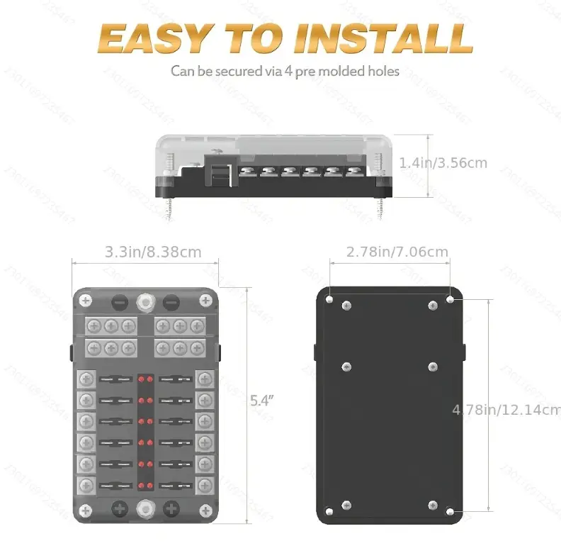 12 Way Fuse Block Blade Fuse Box Holder by salelink.co.nz
