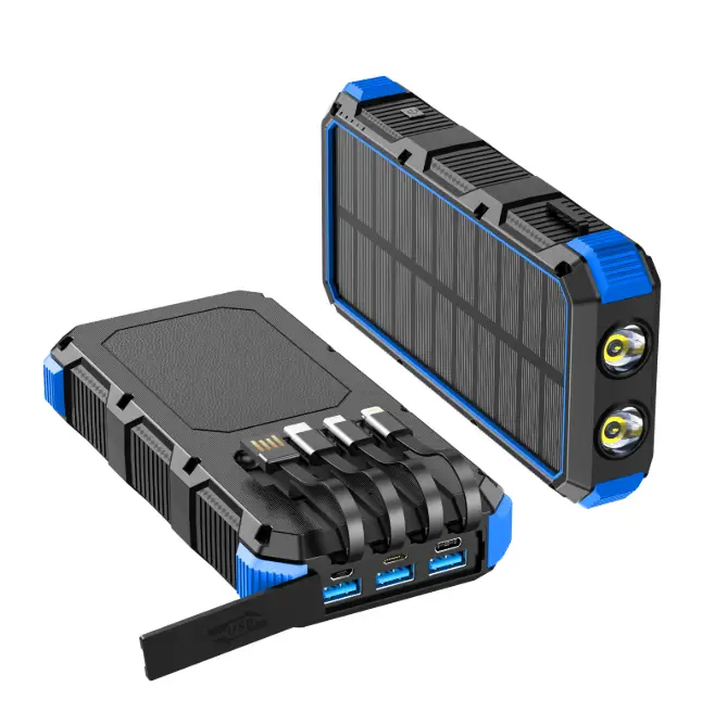Solar Power Bank With Charging Cable by salelink.co.nz