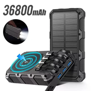 Solar Power Bank With Charging Cable by salelink.co.nz