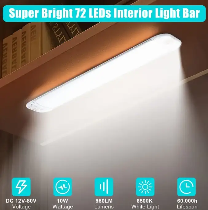 12V 24V LED Car Interior Lights Roof Doom Light White Camper Van Boat Caravan by salelink.co.nz