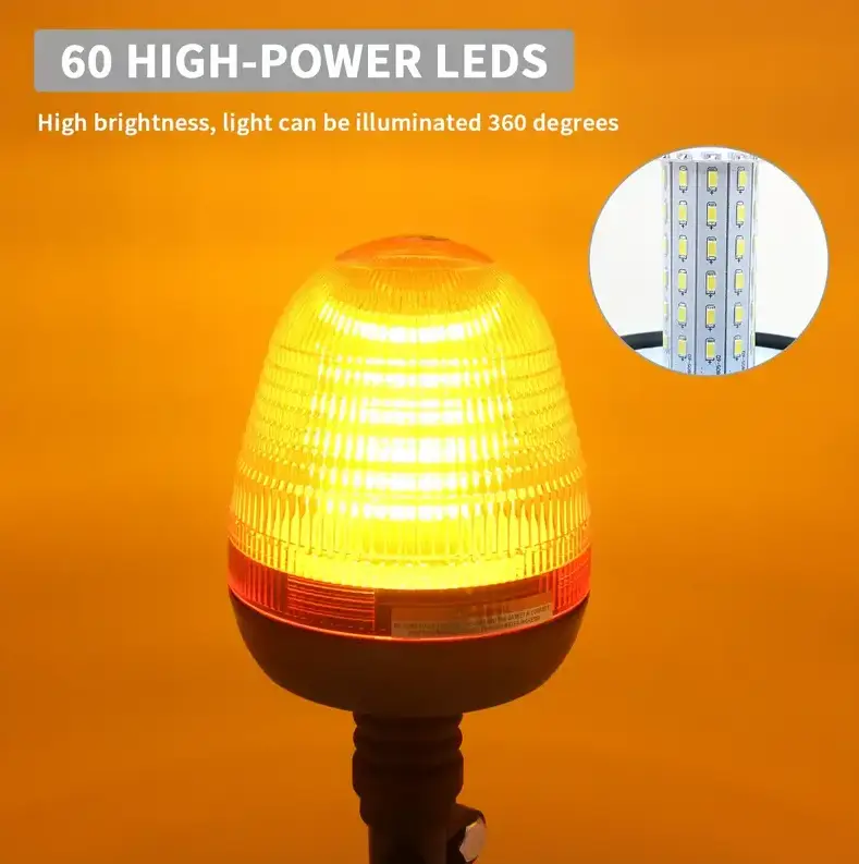 LED Emergency Flashing Amber Rotating Beacon Strobe Lights for Tractor 12v/24v by salelink.co.nz