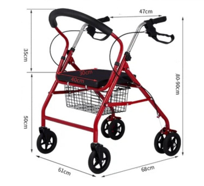 Red Mobility Walker by salelink.co.nz