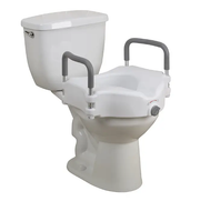 2 in 1 Raised Toilet Seat with Removable Padded Arms, Standard Seat by salelink.co.nz
